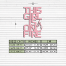 This Girl Is On Fire Metal Wall Art – Bold Flame Typography Design - KAFGP112