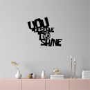 You Deserve to Shine Metal Wall Art – Motivational Disco Ball Design - KAFGP115