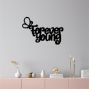 Forever Young Butterfly Script Metal Wall Art – Whimsical Home Decor - KAFGP117