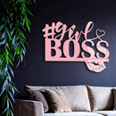 Girl Boss Metal Wall Art – Feminine Power & Modern Decor - KAFGP119