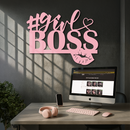 Girl Boss Metal Wall Art – Feminine Power & Modern Decor - KAFGP119