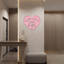 Good Luck Babe Heart Metal Wall Art – Positive Vibes Star Design - KAFGP120