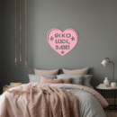 Good Luck Babe Heart Metal Wall Art – Positive Vibes Star Design - KAFGP120