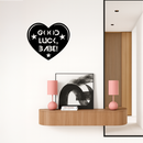 Good Luck Babe Heart Metal Wall Art – Positive Vibes Star Design - KAFGP120