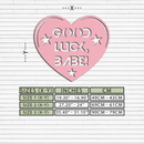 Good Luck Babe Heart Metal Wall Art – Positive Vibes Star Design - KAFGP120