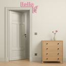 Hello Butterfly Metal Wall Art – Door Corner Decorative Sign - KAFGP122