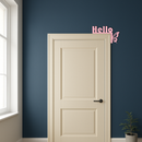 Hello Butterfly Metal Wall Art – Door Corner Decorative Sign - KAFGP122