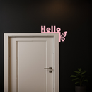 Hello Butterfly Metal Wall Art – Door Corner Decorative Sign - KAFGP122