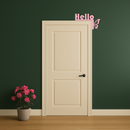 Hello Butterfly Metal Wall Art – Door Corner Decorative Sign - KAFGP122