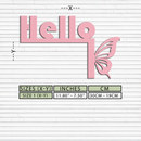 Hello Butterfly Metal Wall Art – Door Corner Decorative Sign - KAFGP122