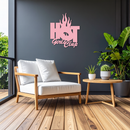 Hot Girls Club Metal Wall Art – Feminine Neon Style Home Decor - KAFGP123