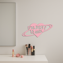 I'm Just a Girl Heart Planet Silhouette Metal Wall Art – Feminine Empowerment Design - KAFGP125