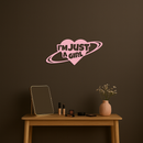 I'm Just a Girl Heart Planet Silhouette Metal Wall Art – Feminine Empowerment Design - KAFGP125