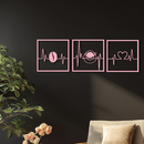 Coffee Heartbeat Metal Wall Art – 3 Panel Espresso Lover Decor - KAFGP128