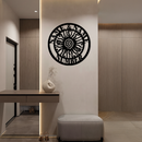 Personalized Sun Spiral Metal Wall Art – Custom Name & Number Outdoor Decor - KAFGP129