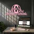 Personalized Initial Monogram Metal Wall Art – Custom Family Name Sign - KAFGP130