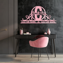 Personalized Initial Monogram Metal Wall Art – Custom Family Name Sign - KAFGP130