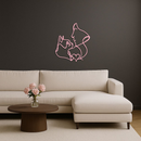 Cat and Woman Silhouette Metal Wall Art – Modern Pet Lover Line Art Decor - KAFGP146
