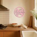 Personalized Monogram Metal Wall Art – Custom Initial & Name Round Sign - KAFGP147