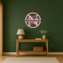 Personalized Monogram Metal Wall Art – Custom Initial & Name Round Sign - KAFGP147