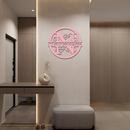 Personalized Monogram Metal Wall Art – Custom Initial & Name Round Sign - KAFGP147
