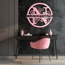 Personalized Monogram Metal Wall Art – Custom Initial & Name Round Sign - KAFGP147