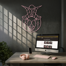 Capricorn Zodiac Metal Wall Art – Geometric Pink Astrology Decor - KAFGP154