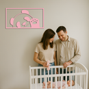 Pink Panda Silhouette Metal Wall Art – Cute Animal Design - KAFGP155