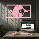 Pink Vinyl Record Soundwave Metal Wall Art – Music Inspired Modern Decor - KAFGP157