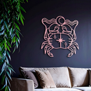 Cancer Zodiac Sign Silhouette – Pink Metal Wall Art - KAFGP164