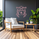 Cancer Zodiac Sign Silhouette – Pink Metal Wall Art - KAFGP164