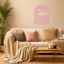 Frida Kahlo Portrait Silhouette – Pink Metal Wall Art - KAFGP165