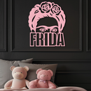 Frida Kahlo Portrait Silhouette – Pink Metal Wall Art - KAFGP165
