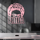 Frida Kahlo Portrait Silhouette – Pink Metal Wall Art - KAFGP165