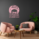 Frida Kahlo Portrait Silhouette – Pink Metal Wall Art - KAFGP165