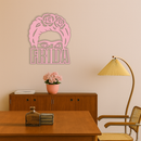 Frida Kahlo Portrait Silhouette – Pink Metal Wall Art - KAFGP165