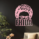 Frida Kahlo Portrait Silhouette – Pink Metal Wall Art - KAFGP165