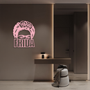 Frida Kahlo Portrait Silhouette – Pink Metal Wall Art - KAFGP165