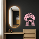 Frida Kahlo Portrait Silhouette – Pink Metal Wall Art - KAFGP165