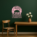 Frida Kahlo Portrait Silhouette – Pink Metal Wall Art - KAFGP165