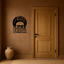 Frida Kahlo Portrait Silhouette – Pink Metal Wall Art - KAFGP165