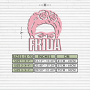 Frida Kahlo Portrait Silhouette – Pink Metal Wall Art - KAFGP165