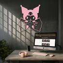 Kuromi Character Silhouette – Pink Metal Wall Art - KAFGP168