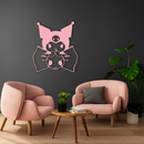 Kuromi Character Silhouette – Pink Metal Wall Art - KAFGP168