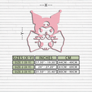 Kuromi Character Silhouette – Pink Metal Wall Art - KAFGP168
