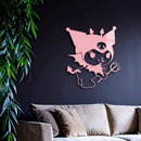 Kuromi Devil Girl Silhouette – Pink Metal Wall Art Home Decoration - KAFGP169