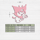 Kuromi Devil Girl Silhouette – Pink Metal Wall Art Home Decoration - KAFGP169