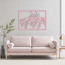 Powerpuff Girls Trio Silhouette – Pink Metal Wall Art - KAFGP179