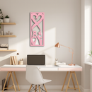 Ballet Shoes with Heart Silhouette – Pink Metal Wall Art - KAFGP183