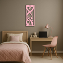 Ballet Shoes with Heart Silhouette – Pink Metal Wall Art - KAFGP183